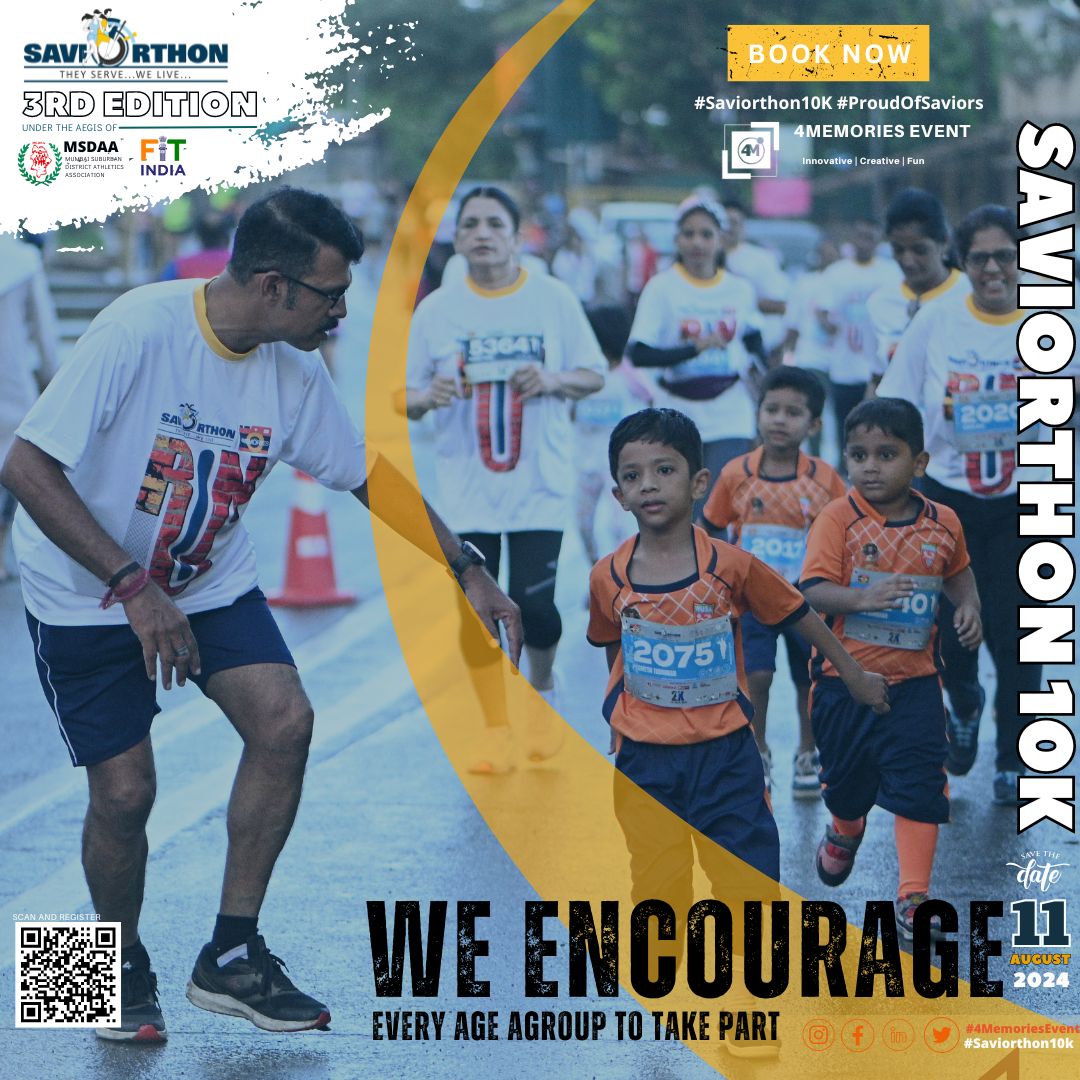 4memoriesevent's tweet image. Discipline is one of the values that enables you to reach your goal.

Register now for the #Saviorthon10k and let every step inspire!

townscript.com/e/3rd-edition-…

#saviorthon10k  #Saviorthon2024 #Run #Mumbai #Bandra #saviour #BMC #Navy #Army #Health #Ambassador #Medal #Mansoon #Rain