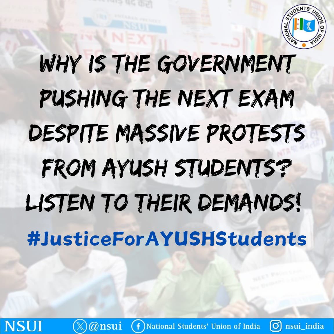 Huzaifa_Badar's tweet photo. The sudden NEXT exam contravenes the International Covenant on Economic, Social and Cultural Rights (ICESCR) Article 13, which protects the right to education. Government, cancel it now.
#JusticeForAYUSHStudents https://t.co/hrXTf7YDFd