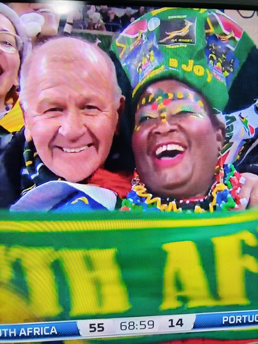 wonga2's tweet photo. #RSAvsPOR
#springboks 
Our lucky charm
#mamajoy https://t.co/55CifdzyWx