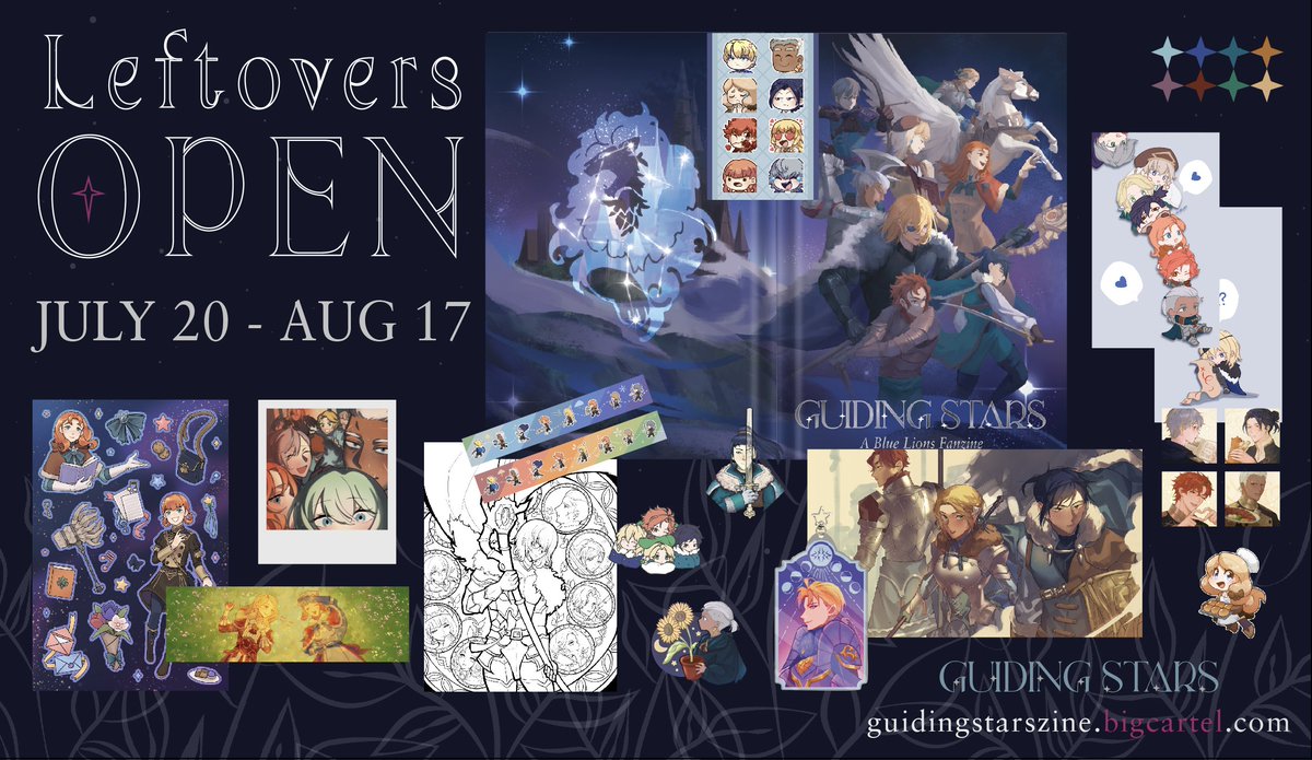 guidingstarsfz's tweet photo. ⚔️ Leftover Sales OPEN!! ⚔️

The King and his valiant friends have returned to Fhirdiad, and Leftover Sales are open from July 20th through August 17th!

We have limited numbers of merch, so check out our shop and place your orders NOW!!

🛒 Shop here! https://t.co/3ZOl3imDel https://t.co/d3jvO6pV5U