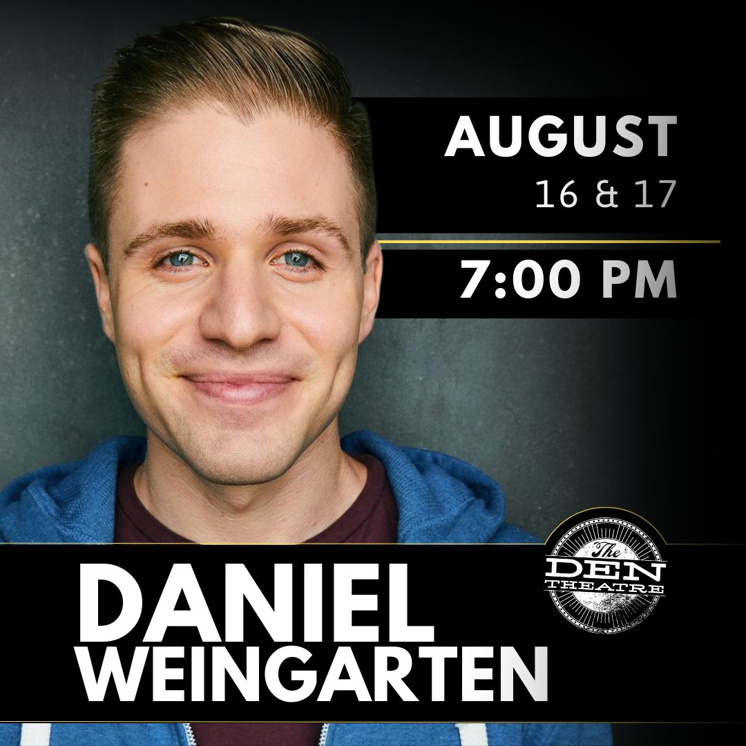🚨JUST ANNOUNCED🚨

Daniel Weingarten is making his way to The Den Theatre August 16 &amp; 17!

🎟️👉l8r.it/DlXa