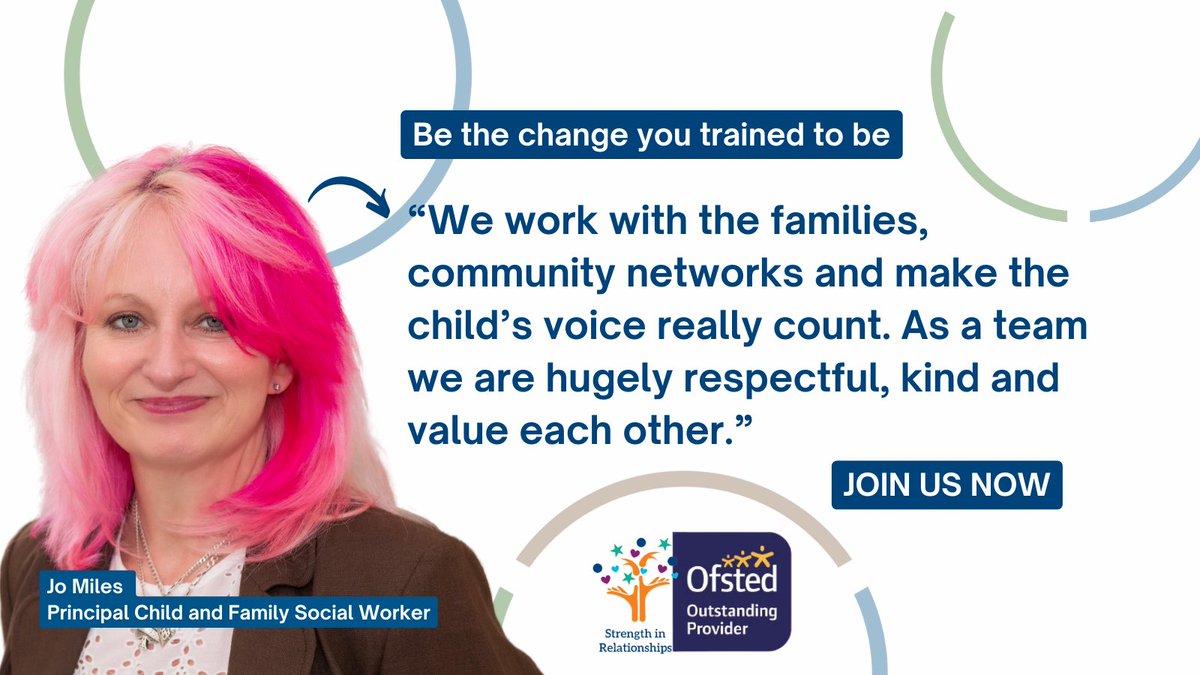 Be the change you trained to be

Our #socialworkers are given continuous #professionaldevelopment; they have great managers and colleagues who support them and have #flexible, hybrid and modern ways of working

Find out more: bit.ly/ChildrenandFam…