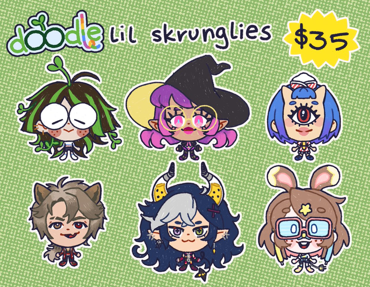 I'm opening ten slots on vgen for these lil scrunglies!!🖍

✏ $35 each
✏ anthro ok!
✏ +$20 to make it a PNGtuber!

RTs are very appreciated🖍