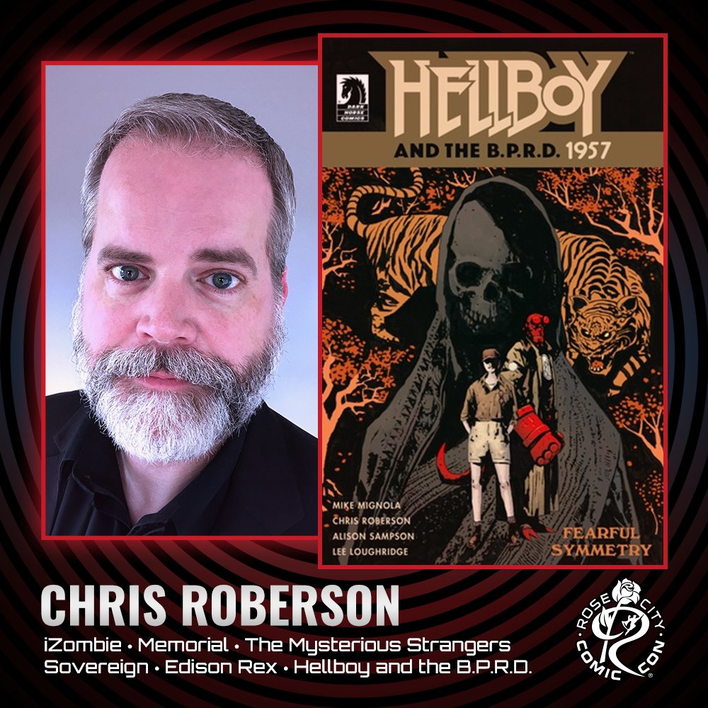 RoseCityCC's tweet photo. 🎺 GUEST ANNOUNCEMENT 🎺 Comic book writer Chris Roberson—best known for #iZombie, #Hellboy and the B.P.R.D., #Memorial, #Sovereign, #TheMysteriousStrangers, #EdisonRex, and more—is coming to #RCCC!
✨ https://t.co/TnurRQjBHz | 🎟️ https://t.co/lfxJEovFT3 https://t.co/ri6tp0Uj1M