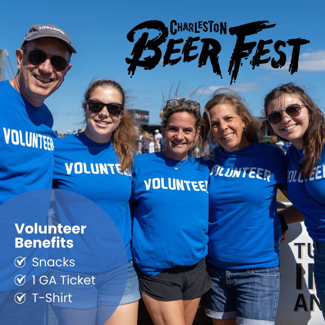 🍻💼 Want to experience Charleston Beer Fest from behind the scenes? Volunteers get exclusive perks like a festival t-shirt, free entry, and more! Sign up now and join the fun. bit.ly/4cQq0r0 #CharlestonBeerFest #VolunteerPerks #JoinTheFun
