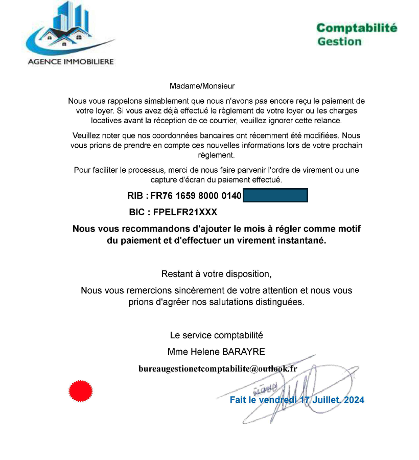 Je cherche un contact au CERT <a href="/BNPParibas/">BNP Paribas Group</a>.

💥BEC au paiement de loyer en cours, en 🇫🇷
CC <a href="/cybervictimes/">Cybermalveillance.gouv.fr</a>