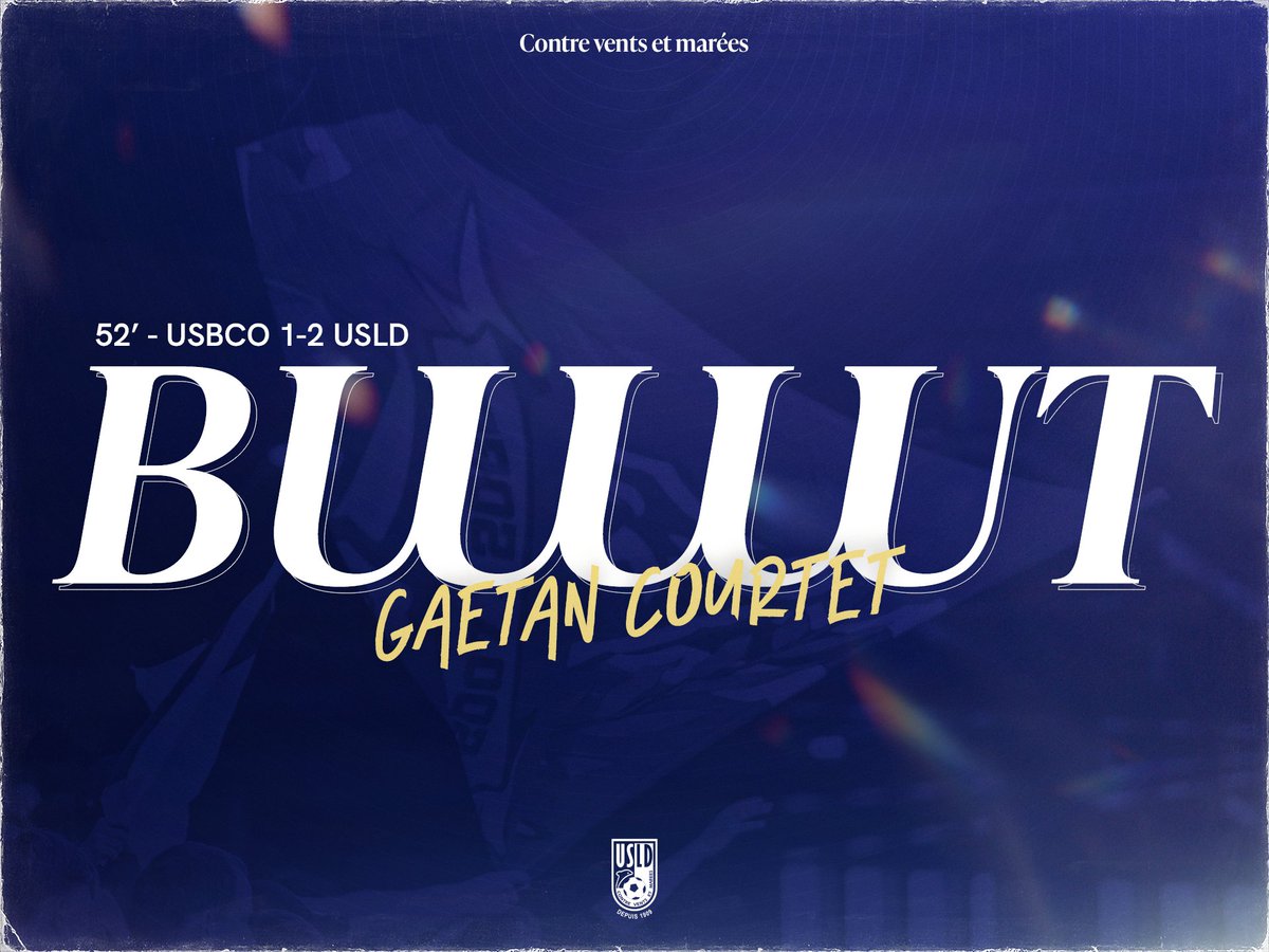 usldunkerque's tweet photo. ⚽️Le doublé pour Gaetan Courtet !

Marco Essimi passe à Enzo Bardeli qui décale Bendjaloud Youssouf et dépose un magnifique centre sur la tête de Gaëtan Courtet !

52' | 1-2 #USBCOUSLD https://t.co/Rlg8sN5jTe