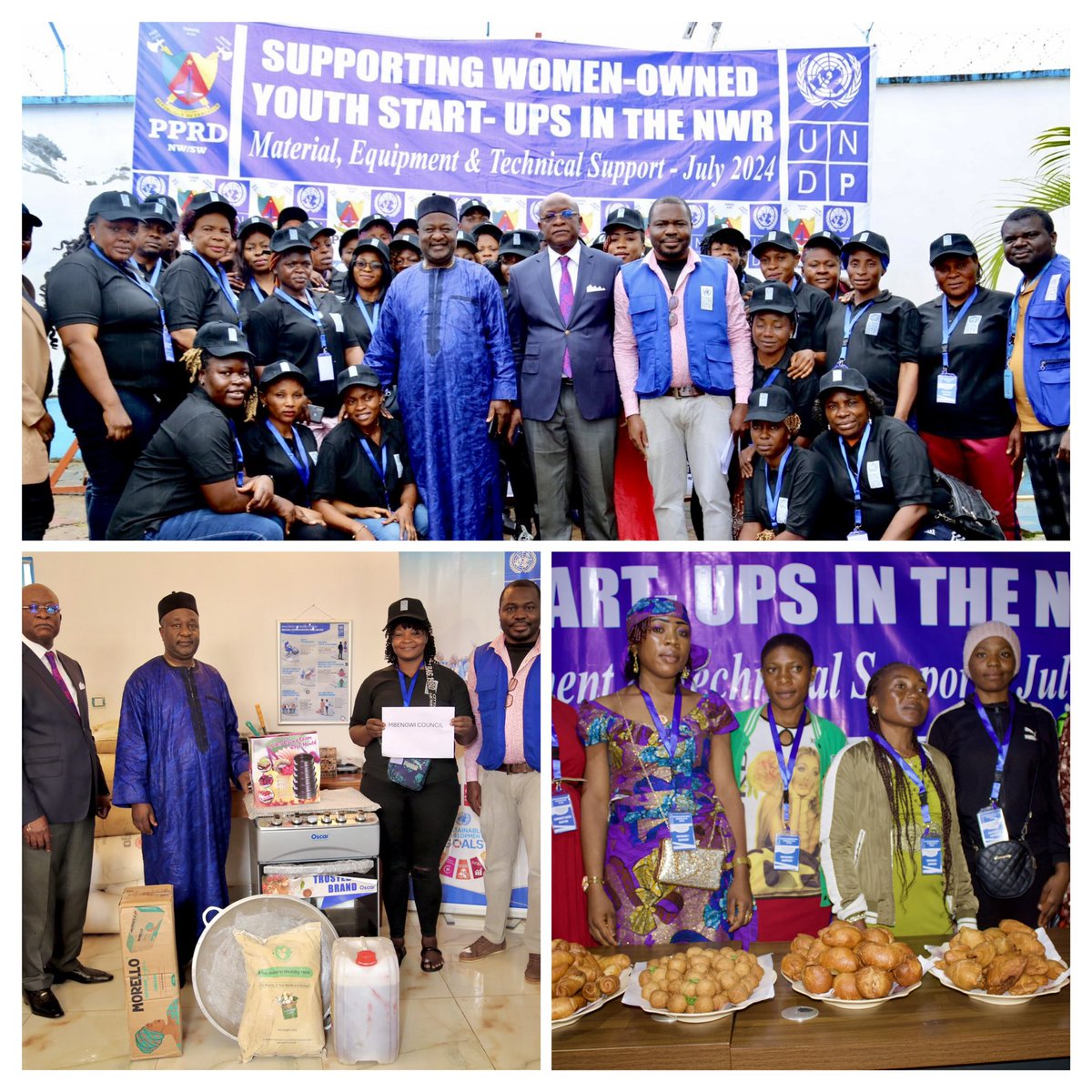 PNUDCameroun's tweet image. Through the #PPRD, our #RecoveryProgramme is empowering youths 4 #EconomicGrowth in
NW/SW🇨🇲
The project has trained 30 #YoungWomen #Startups from 08 councils in #NWR on essential skills in pastry-making business & equipped them 2 start/sustain their businesses
🙏🏾🇨🇲+.@isdb_group