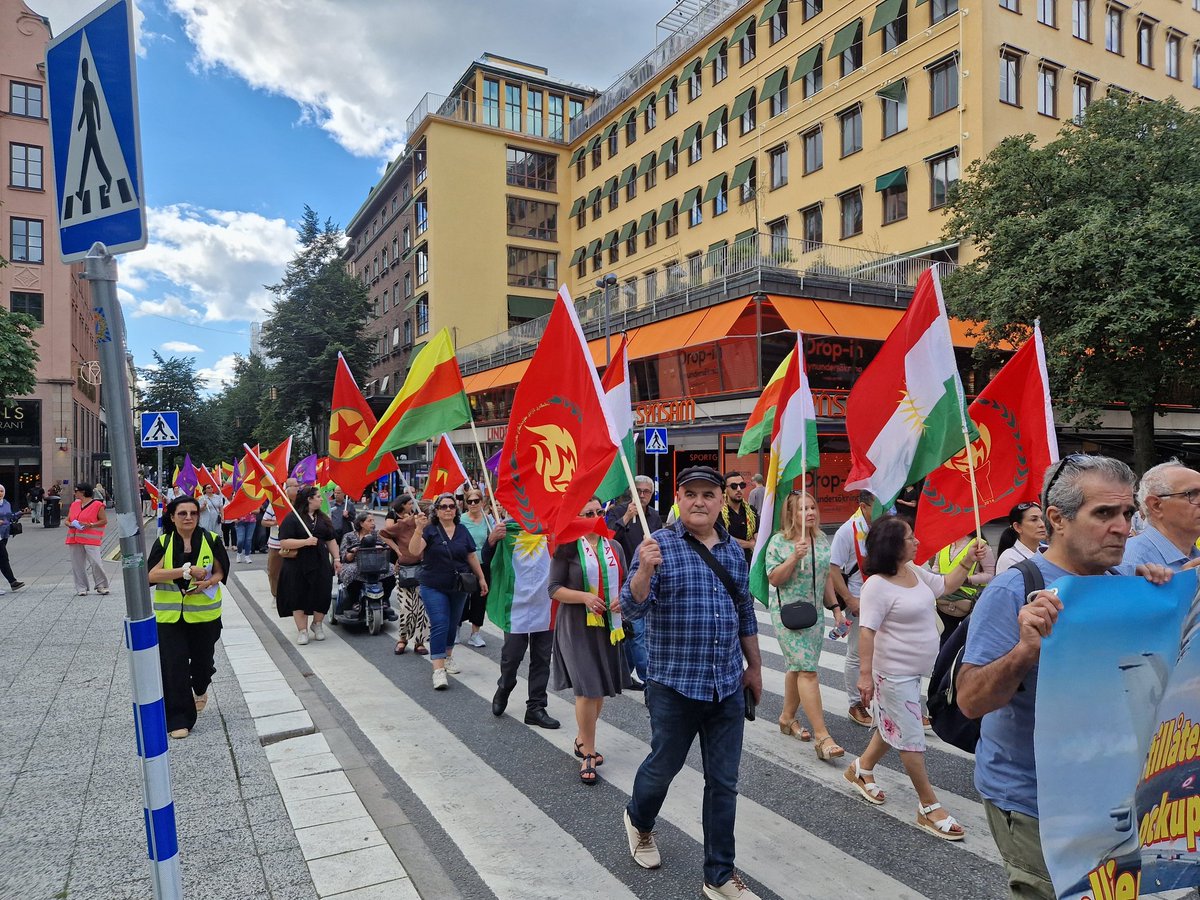 NCDKSVERIGE's tweet photo. I Stockholm protesterade vi idag mot den turkiska statens ockupation av södra Kurdistan. https://t.co/5EaKk1XuDJ