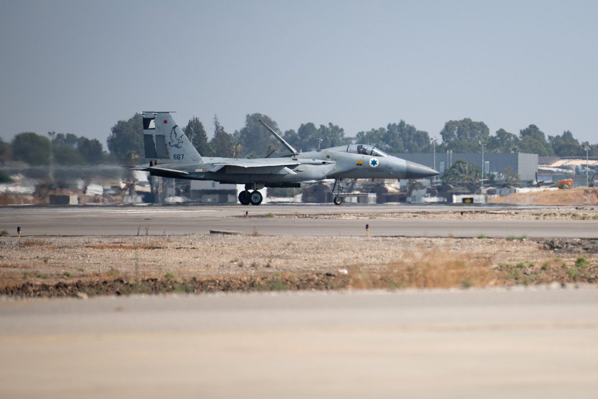 manniefabian's tweet photo. The IDF releases images and videos of F-15 fighter jets being prepared ahead of the strike in Yemen.

The attack also involved F-35 fighters, refueling planes, and reconnaissance aircraft. https://t.co/lTfhTbkzss