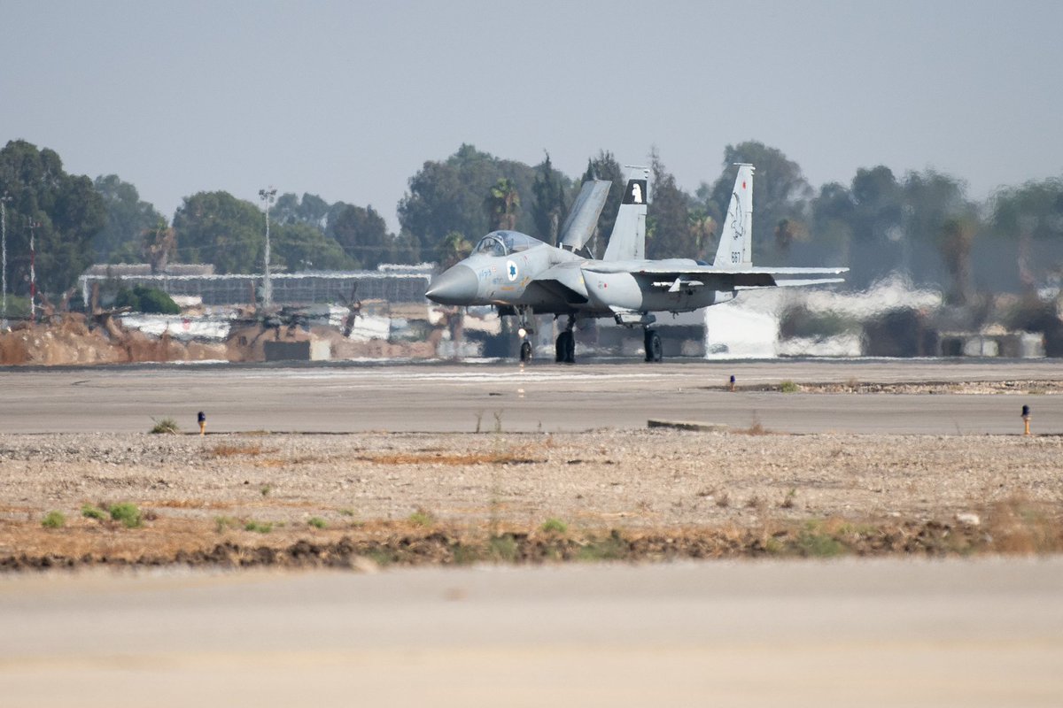 manniefabian's tweet photo. The IDF releases images and videos of F-15 fighter jets being prepared ahead of the strike in Yemen.

The attack also involved F-35 fighters, refueling planes, and reconnaissance aircraft. https://t.co/lTfhTbkzss