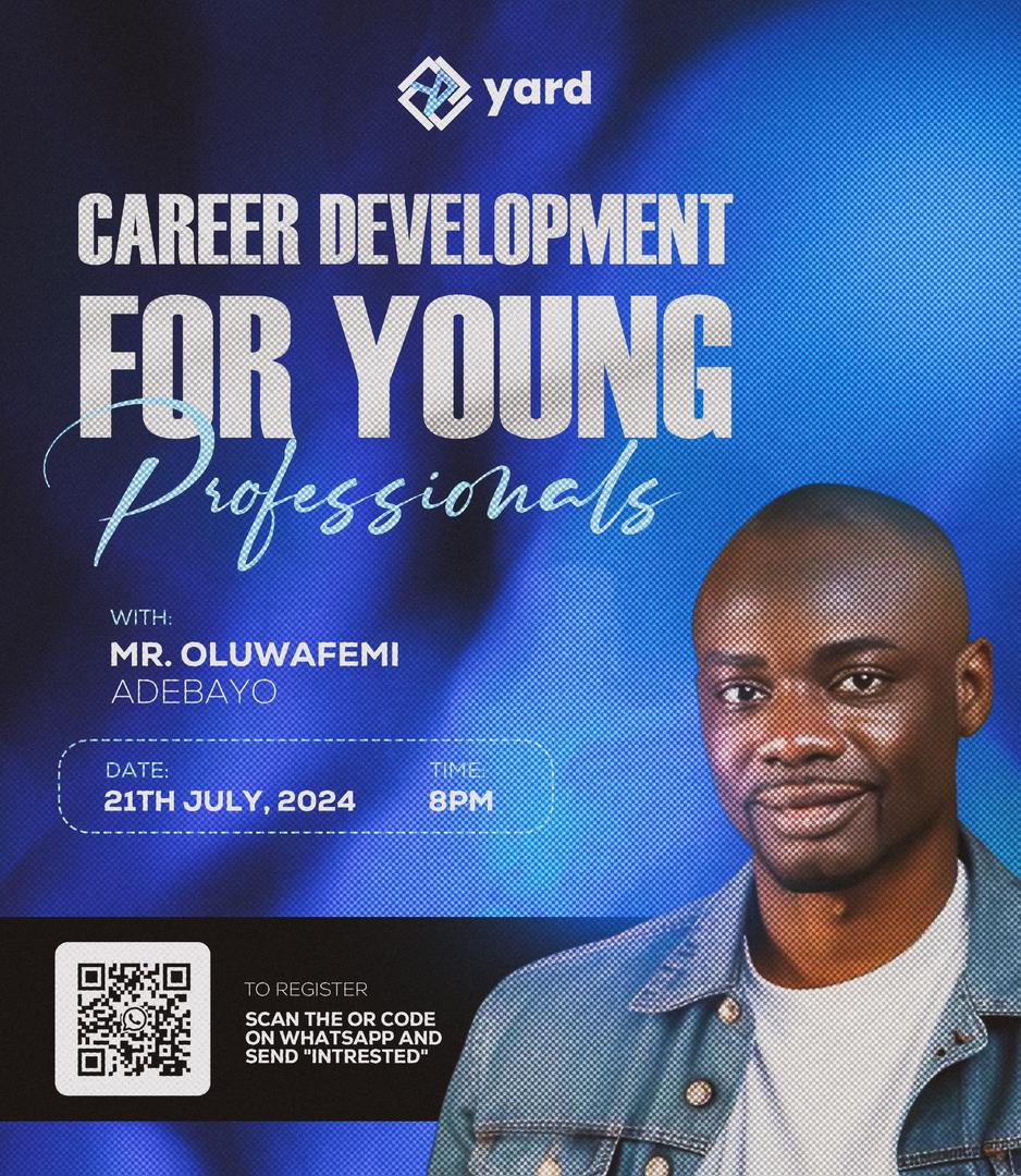YARDTECH01's tweet photo. Level up your career!  Join our FREE webinar tomorrow and learn essential tips for young professionals to thrive in today's job market. #careerdevelopment #youngprofessionals
Venue: Google meet.
Be there! 😊👍🏾 https://t.co/UXo8HLbOeX