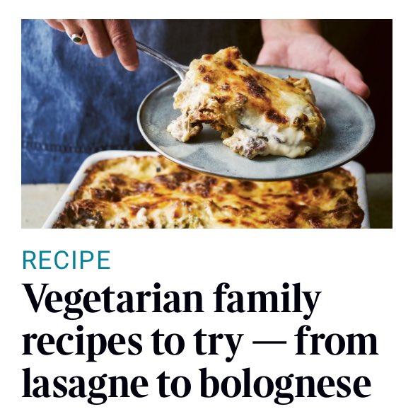 leechapmancybg's tweet photo. “It was the variety that really attracted our family to vegetarianism… y’know… lasagne… bolognese…” https://t.co/YFve7aEAze