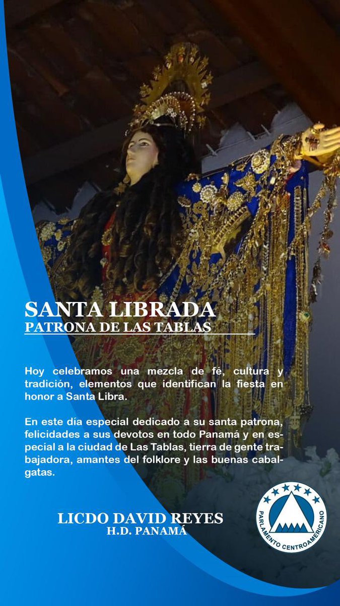 licdodavidreyes's tweet photo. Saludos al pueblo de Las Tablas y a todos los feligreses de la Santa Librada en nuestro país. https://t.co/30OB4eN949