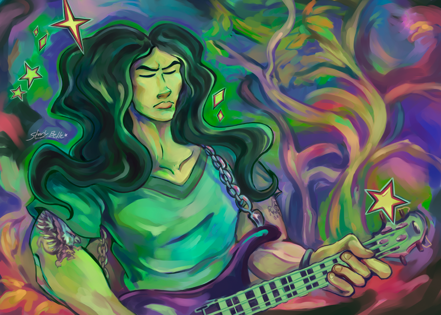 StarlyBelle's tweet photo. GREEN MAN 🎸✨✨
I cured my art block the metal way by drawing Peter Steele, all while listening to Type O Negative for hours. Heck yeah. https://t.co/gYg0kGFI4m