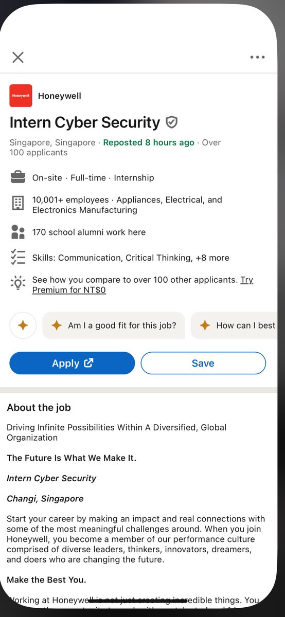 Real Honeywell role or doubling down on Crowdstrike joke? Lol