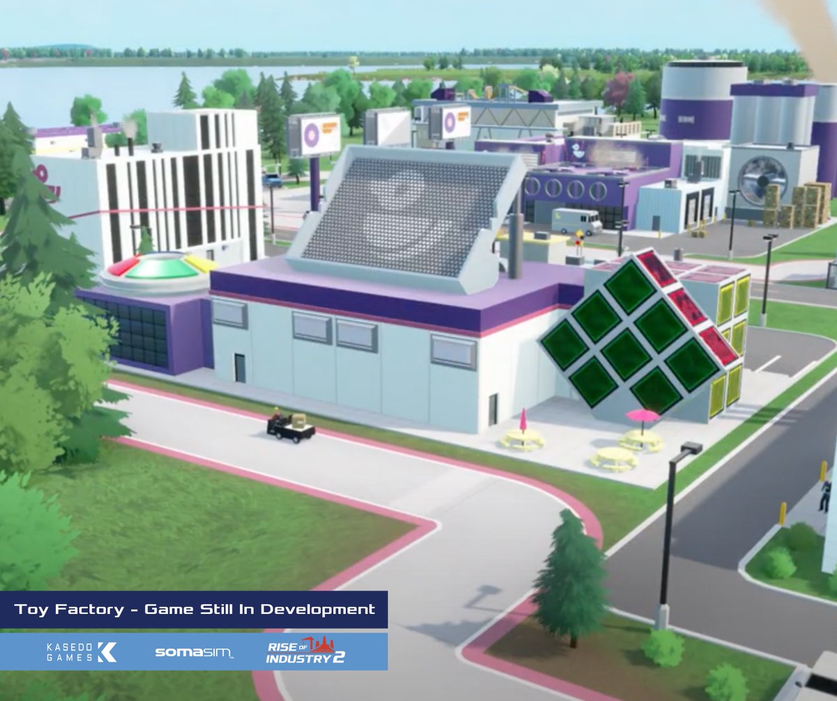 Here's a little look at the inspiration behind the Toy Factory building in Rise of Industry 2... Love the Rubix design? Wishlist @riseofindustry 2 here - store.steampowered.com/app/2532490/Ri…
 #RiseOfIndustry2 #IndieGameDev #IndieGames #IndieDev #ScreenshotSaturday