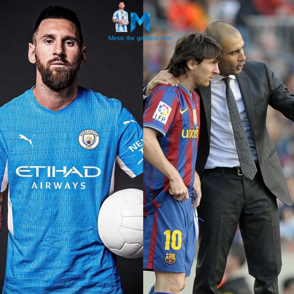 Pep Guardiola 🗣️:"Signing Messi to Manchester City now? Messi finished football in 2022 in the World Cup. Now he plays for enjoyment. He does not care about anything and there is nothing else left to achieve.”

“Now Messi has a new mission to help everyone who plays with him to