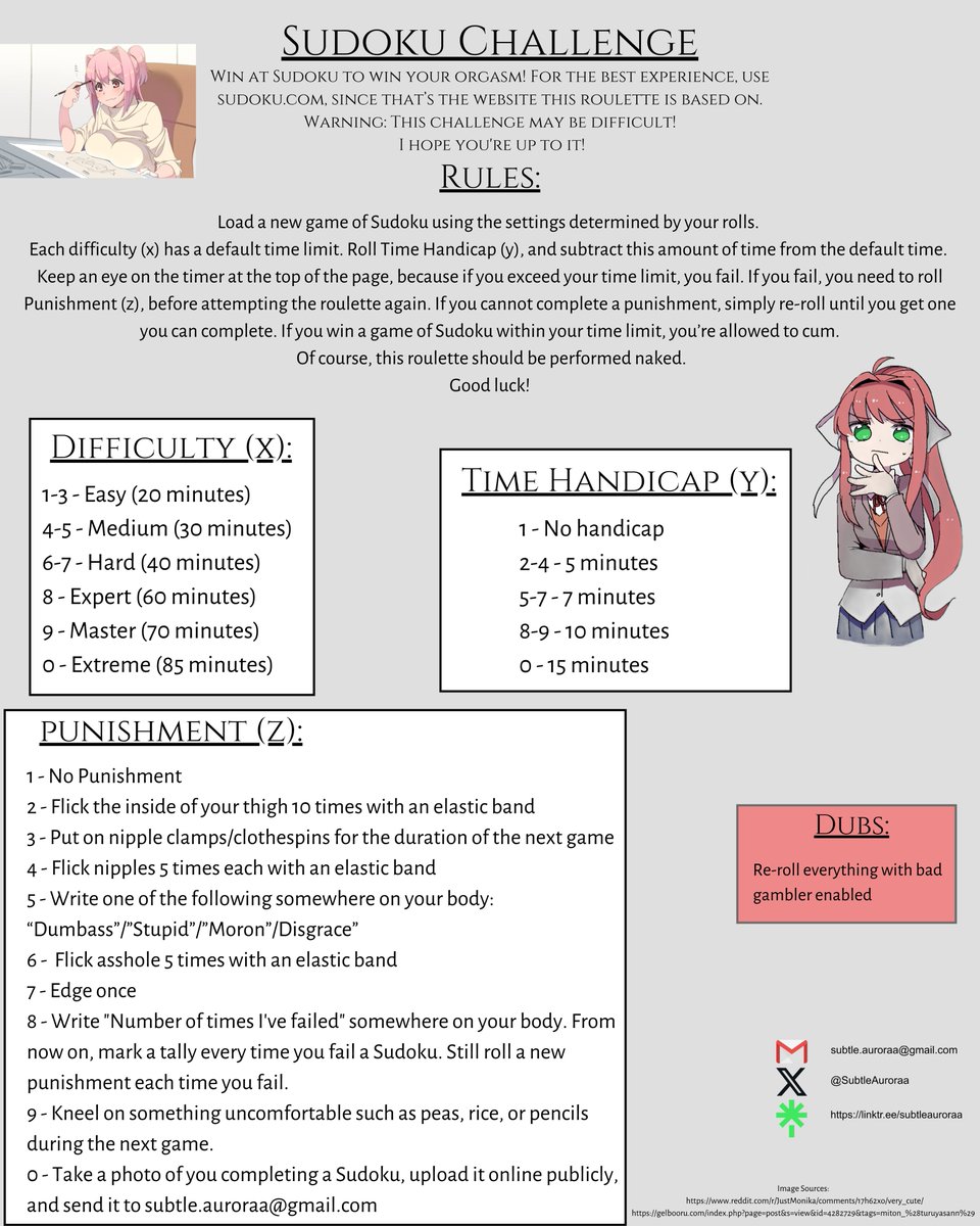 SubtleAuroraa's tweet photo. SPEAKING OF SUDOKU BEING UNDERRATED
now you can improve your mind and be horny isnt that awesome
check it out at https://t.co/1uWOME23Or https://t.co/2pqRFklhGy