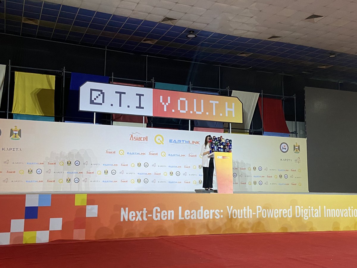 AnuSaarela's tweet photo. Great opening of #Digital Transformation Initiative DTI #Youth Summit, the largest #tech event in #Iraq #DigitalTransformation @dti_youth @KAPITAiq @MujahedWaisi https://t.co/PbNNQmBm5Y