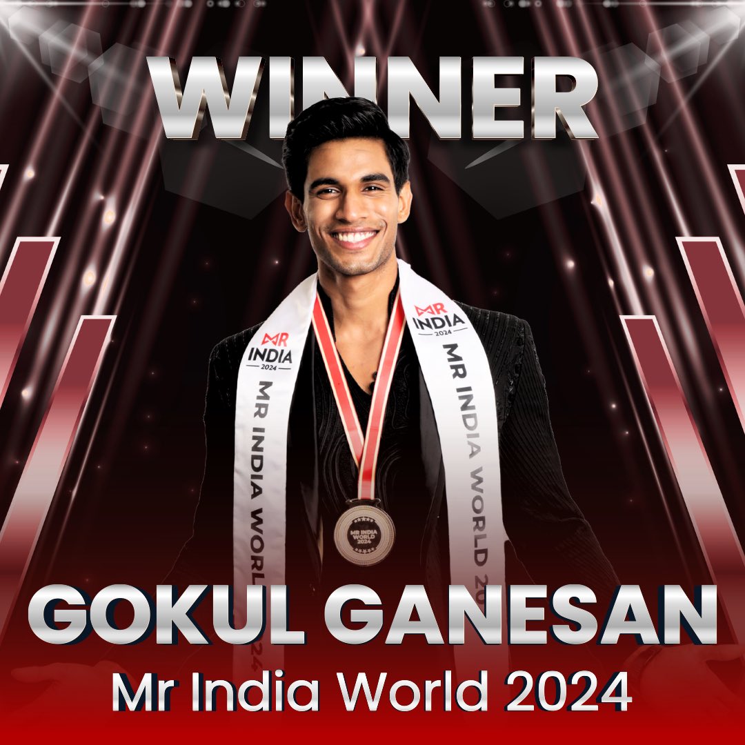 Tamil Nadu’s Gokul Ganesan is Mr India World 2024! 🏆🤩

Gokul will be representing India 🇮🇳 at #MrWorld2024 in Vietnam this September 

#MrIndiaWorld2024 #MrWorld 

femina.in/beauty-pageant…