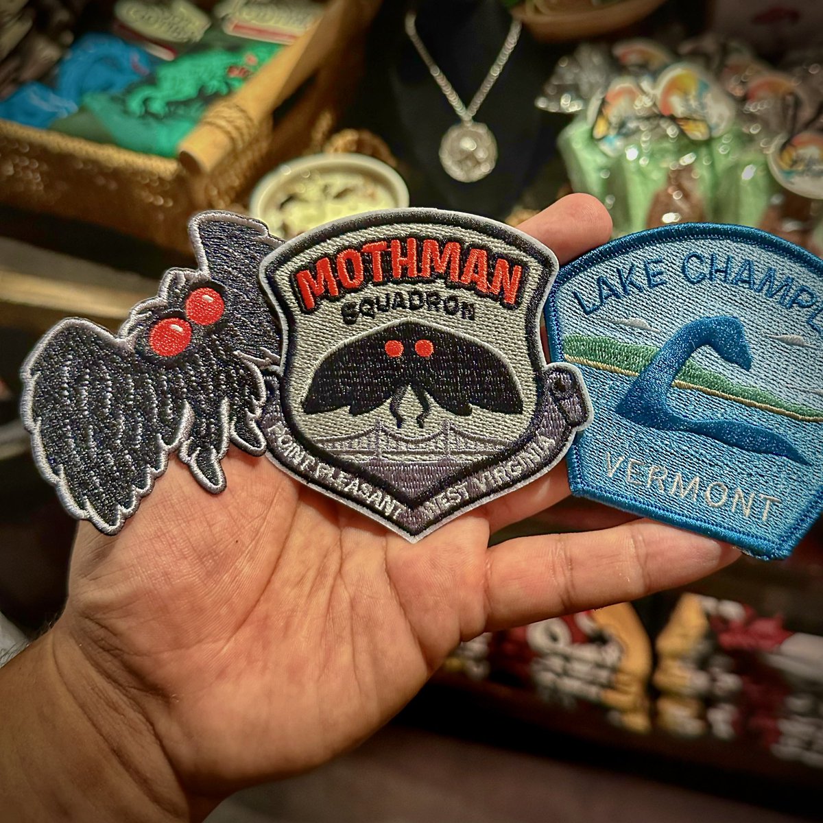 TuckBeck's tweet photo. Mothman Shirts! Mothman Socks! Even official Mothman Fan Club merchandise! Mothman has taken over Camp Cryptid, & I’m loving every second of it! 🌲⛺️🌲
.
#Cryptid #Cryptozoology #Cryptids
#PrometheusEsoterica #Mothman
#OrlandoFlorida #CampCryptid ⛺️ https://t.co/5caTDXhr2X