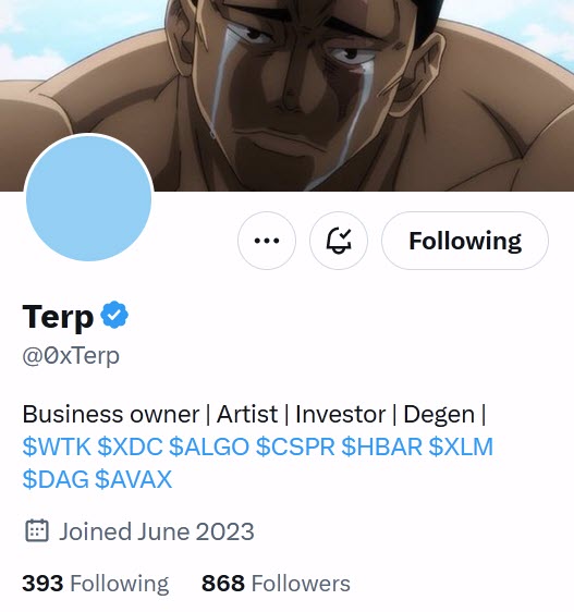 HamptonsHowchie's tweet photo. @0xTerp @WDMVibezz xdc500c7b4b227feddb950ab2f490d29fa49f58a1ae

#WPC #BINANCE #OKX #COINBASE $ADA $XRP $ALGO $XLM $HBAR $DAG $MATIC $AVAX $CSPR $XDC $SOL #WEAREWADZPAY #WADZARMY #WADZPAY #APPARENTLYIMAPAIDSHILLER https://t.co/ESxcAYO1n7