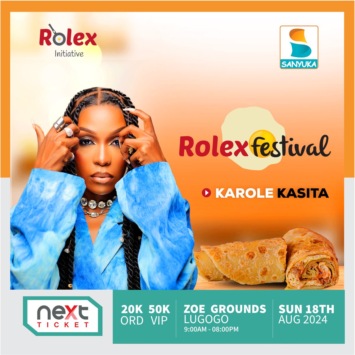 RolexFestival's tweet photo. Baddest female singer 👗 KAROLE KASITA, will be gracing our stage: 
#RolexFestival24 https://t.co/n9i3YBKZmf