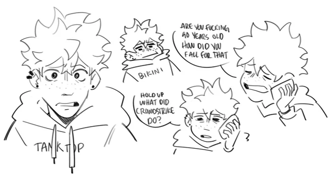 other itty bitty IT!deku doodles 