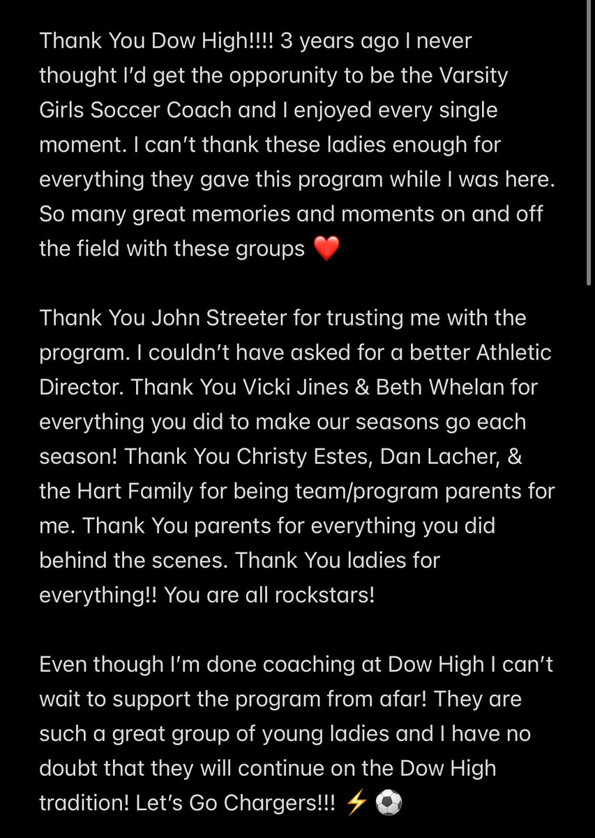 Thank You <a href="/DowGirlsSoccer/">Dow Girls Soccer</a> ❤️