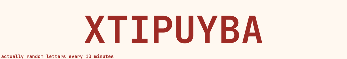 AnyRandomChars's tweet photo. XTIPUYBA https://t.co/WYJbmi3cwz