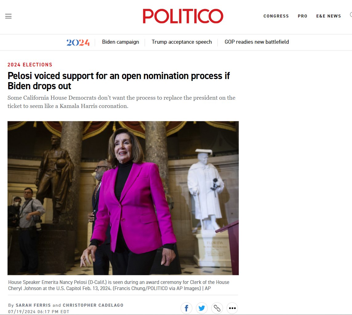 Gretch4Pres's tweet photo. An "open convention" is the party elites & wealthy donors saying "we need Biden out & don't want Harris...so let's see who wins a popular vote".

Know who's insanely popular? Female? Governor of a key swing state? Wants to be president?

$Gretch'en Whitmer
100-100x loading