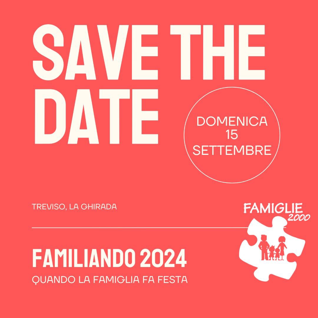 Famiglie2000's tweet photo. Inizia il conto alla rovescia! 
Siete pronti a vivere una nuova giornata di festa con noi?

#familiando2024 #famiglie #family #love #baby #benecomune #famiglieinsieme #famiglieinfesta https://t.co/Wqv7odqUtY