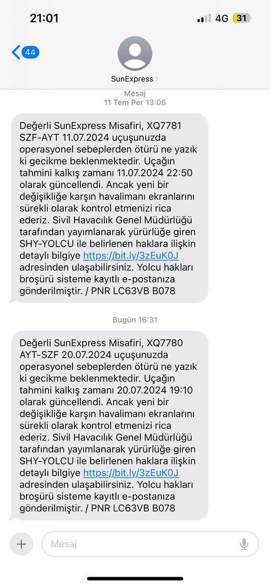 dgnzyldrm's tweet photo. @SunExpress in attığı mesajdaki linke tıklayınca haklarımızın yazılı olduğu sayfa açılmıyor. Hata veriyor. @SHGM https://t.co/vzYvyyKF7F