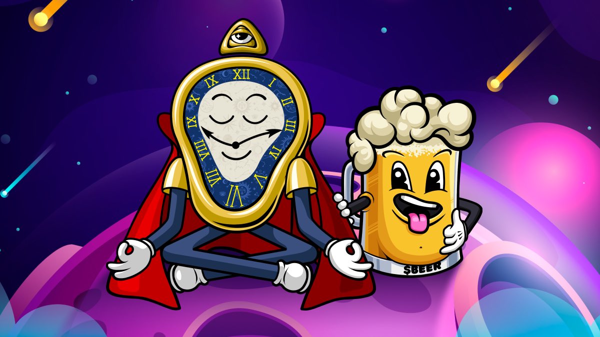 $BEER PARTNERS UP WITH <a href="/timecoinsol/">TIMECOIN</a> 🍻🤝⌚️

This step is highly beneficial for all our holders due to several factors:

1. $TIME will help drive price action and overall activity in $BEER.

2. New co-hosted events and campaigns with even bigger prizes than before.

Follow the 🧵