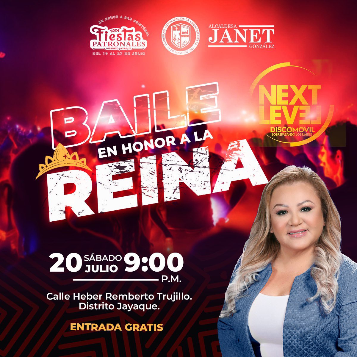 ¡Hoy coronaremos a la nueva soberana de Jayaque 2024-2025! ¡Les esperamos! 🥳🎉👸🏻