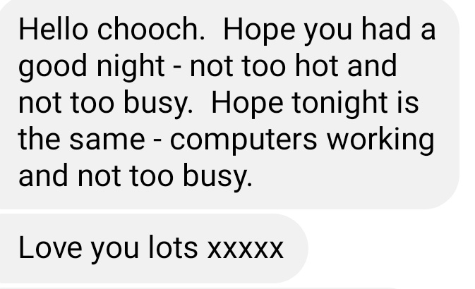 Pep talk from the grandma mid set of weekend nights, and like... the bar really is quite low isn't it 😂 "Computers working and not too busy" is actually the dream 🤤