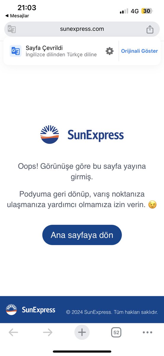 dgnzyldrm's tweet photo. @SunExpress @SHGM Linke tıklayınca gelen ekran aşağıda @SunExpress @SHGM https://t.co/2eu6evKzYe
