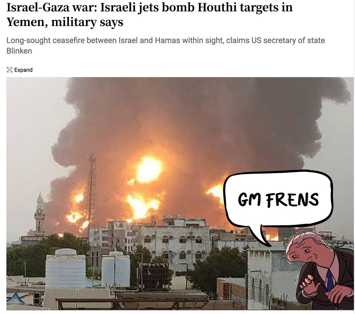 BREAKING NEWS: Isreali jets bomb Houthi targets in Yemen. 

Tensions are building, what happens next?

#WW3Token