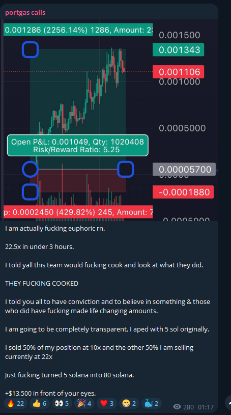 Parcels_A's tweet photo. this dude @shankusu0x scammed ~54SOL via a "presale" and claimed big gains in his tg. 
he has probably done this multiple times, see twitter reuse. Last week his nick was "portgas" as seen in TG, he farmed followers by posting some stupid 1SOL-100k challenge or whatever. 
Probably repeat farm w/ this scheme, lol  This shit happens way too often on CT it's crazy. Btw the TG followers are probably bought too, as you can see from the engagement/views. Still, 54 SOL is nothing to scoff at for a quick flip, don't fall for this shit  
https://t.co/6xyRiBHCGu
ty @lunarfang_416 for the twitter tool!