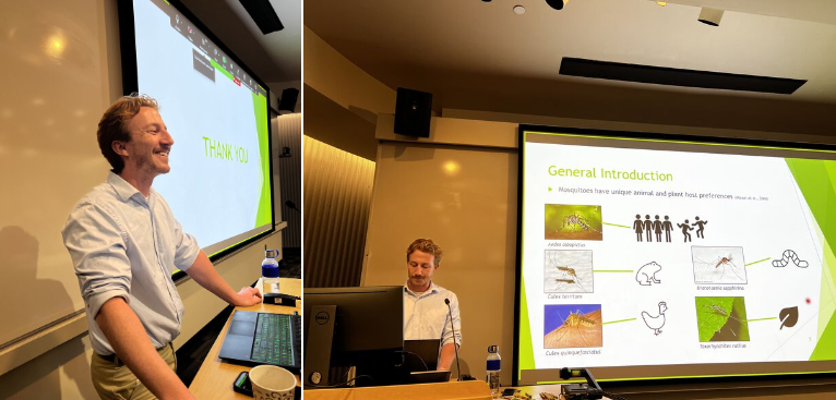 vtbiochem's tweet photo. 🙌😎Congratulations to Dr. Forde Upshur, who successfully defended his PhD thesis! 🥳 "The Plant Diet of Mosquitoes: Sugar Feeding on Ornamentals and Wildflower."🦟 💮🔬Advisor: Dr. Chloé Lahondère #virginiatech #Hokies #HokieGrad #WhyVT #VTFL https://t.co/261wSdx93x