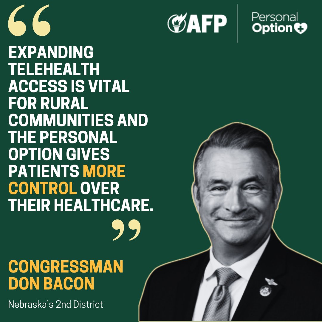 AFPhq's tweet photo. More personal options = more access for those with less readily available medical care. #PersonalOption @DonJBacon https://t.co/5n0sWKCh0s