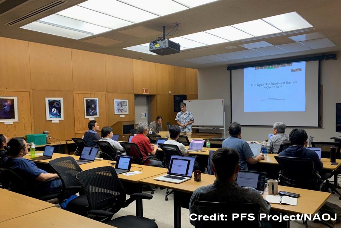 SubaruTelescope's tweet image. 【PFSブログ】#すばる望遠鏡 超広視野多天体分光器 #PFS は、分光器4台で約2400本のスペクトルを同時に観測します。現地時間2024年7月9日ハワイ島ヒロの山麓施設にて、共同利用観測開始に向けた審査会が開催され、有意義な議論が行われました。現在審査結果を待っています。
pfs.ipmu.jp/blog/ja/2024/0…