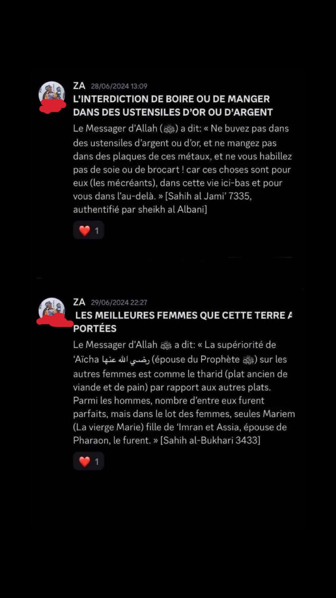 bkr6z's tweet photo. السلام عليكم ورحمة الله وبركاته 

Je vous partage des ahadith partagés par un jeune frère qui s’est noyé il y a quelques jours. Nous demandons à Allah de lui faire miséricorde et de l’accepter en tant que martyr. 
Retweetez insha Allah et lisez. 
Baaraka Allahu fiikum https://t.co/bAqcfAfTKV