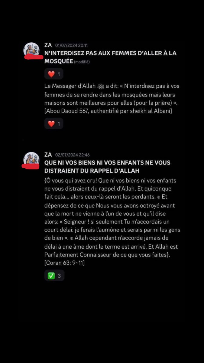 bkr6z's tweet photo. السلام عليكم ورحمة الله وبركاته 

Je vous partage des ahadith partagés par un jeune frère qui s’est noyé il y a quelques jours. Nous demandons à Allah de lui faire miséricorde et de l’accepter en tant que martyr. 
Retweetez insha Allah et lisez. 
Baaraka Allahu fiikum https://t.co/bAqcfAfTKV