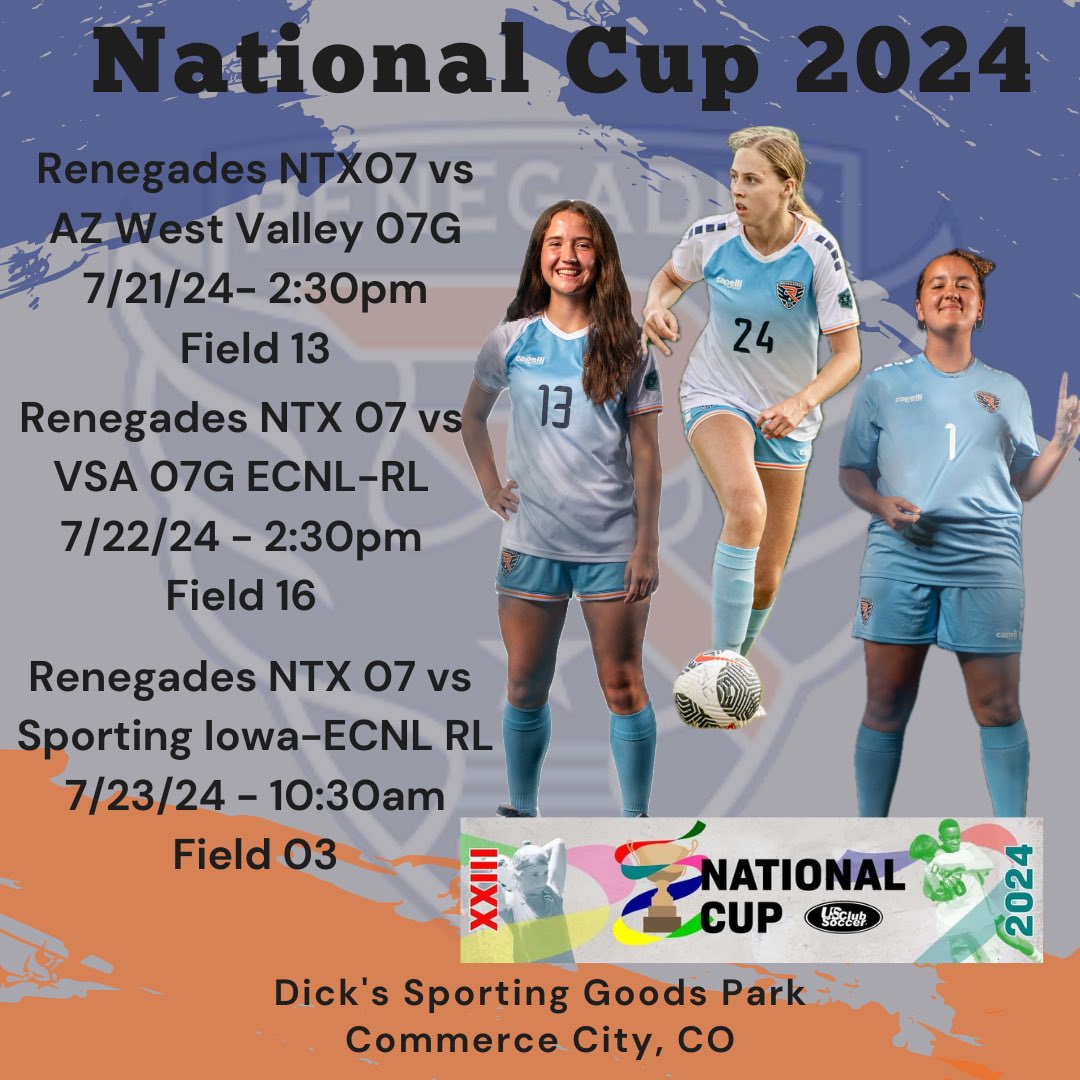 Renegades ECNL RL NTX is headed to Colorado once again! These girls are excited and ready to play! Coaches, we can’t wait to see you all on the sidelines!