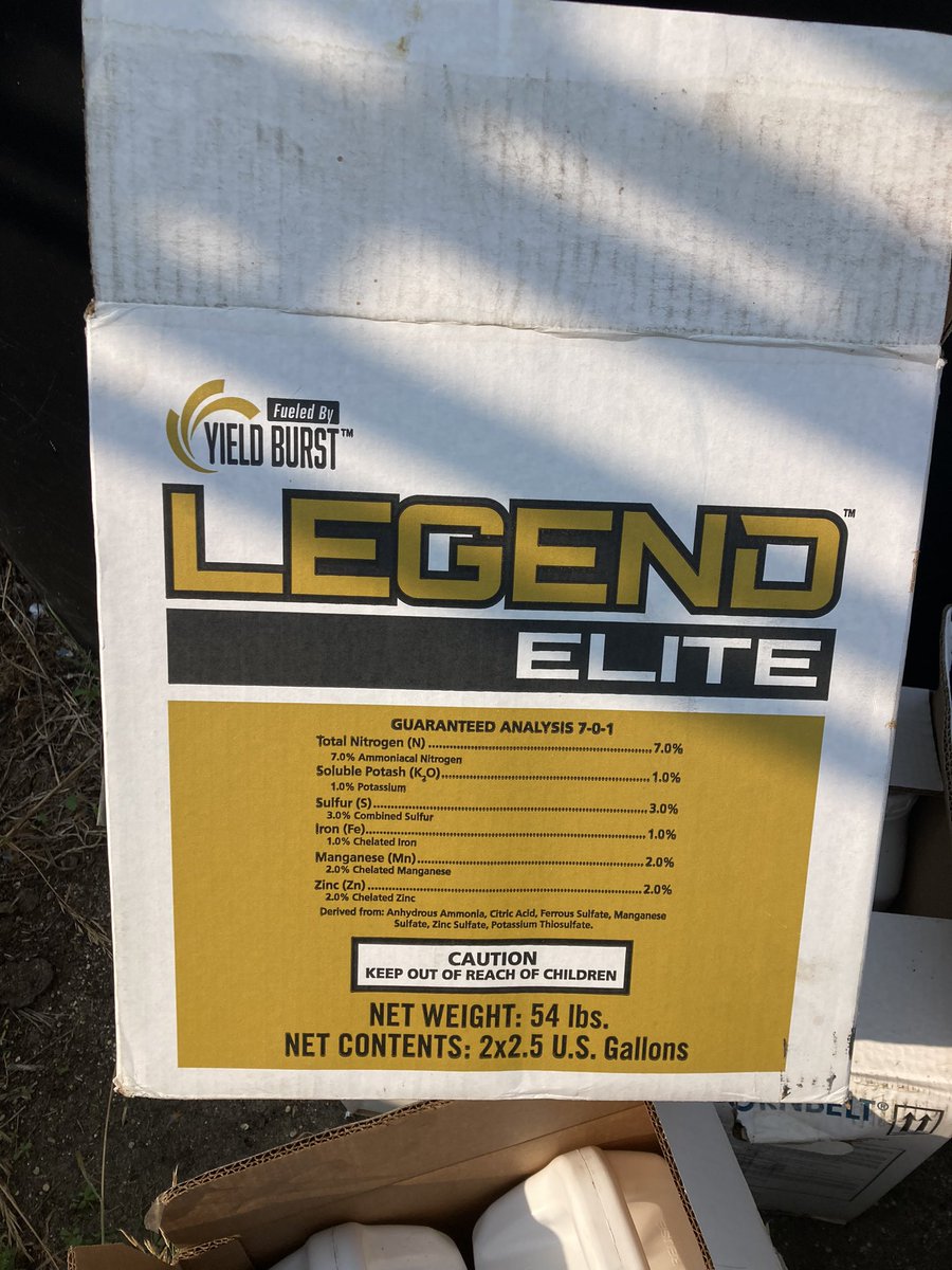 Putting some foo foo juice on the soybeans.