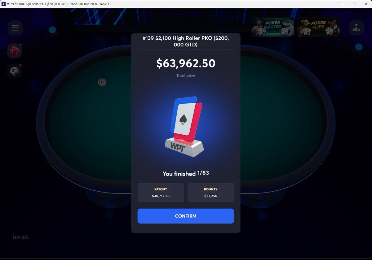 RobinPoker_'s tweet image. Well this happened...New achievement unlocked:
MY BIGGEST EVER SCORE!!!!!
🏆1st in the $2100 PKO for $63,962.50