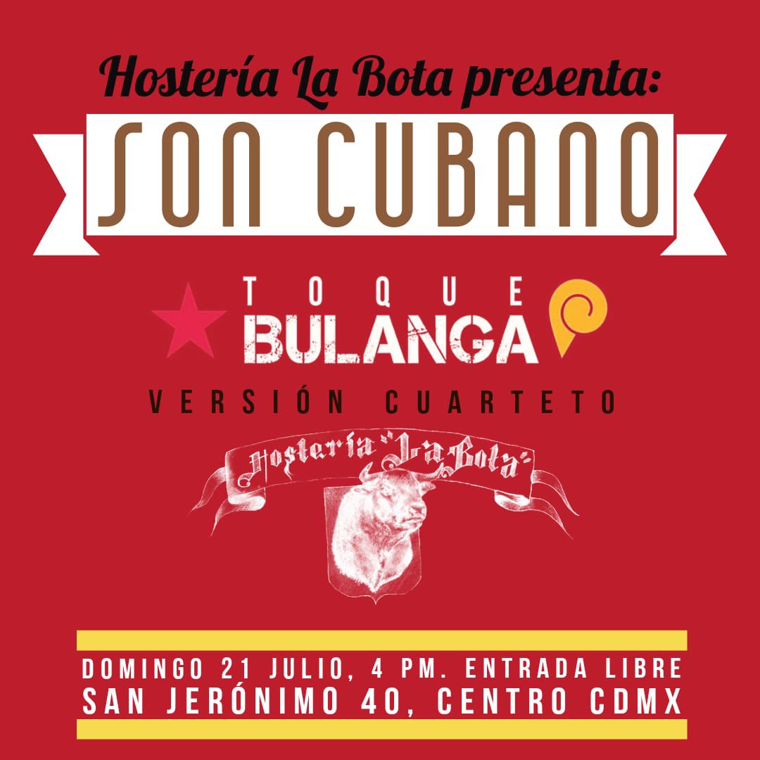 Este domingo 21 de julio a las 4 pm, tenemos SON CUBANO en La Bota. No te pierdas de este delicioso sabor, maridado con alguno de nuestros deliciosos platillos y tragos como nuestro delicioso mojito. ¡Te esperamos con o sin reservación! #soncubano #venalabota #paella #mojito