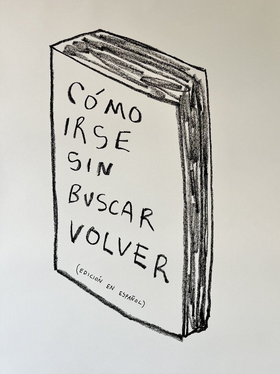 _rom_mo_'s tweet photo. Fig. 1: “Cómo irse sin buscar volver. (Edición en español)” 

Crayón y acrílico sobre papel. https://t.co/CP5y3EQJue